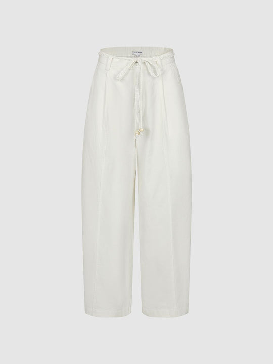String Detail Wide Leg Pants
