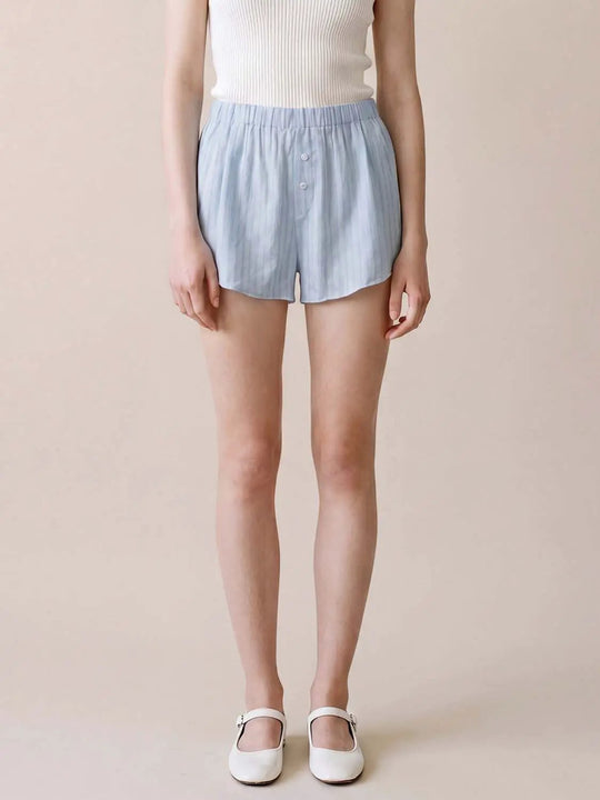 Lyocell Linen Blend Lightweight Breathable Shorts