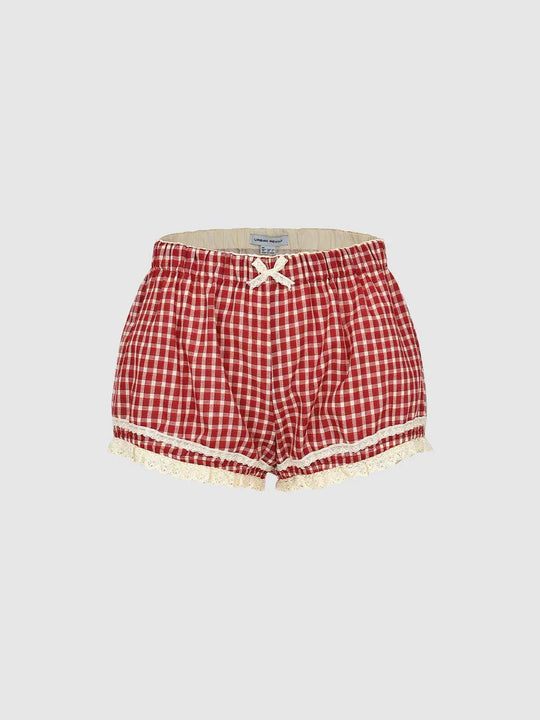 Gingham Check Shorts