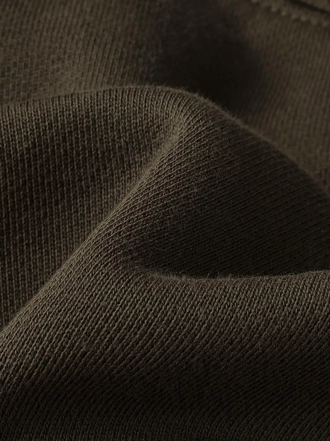 Shorts fabric close-up in dark charcoal knit material