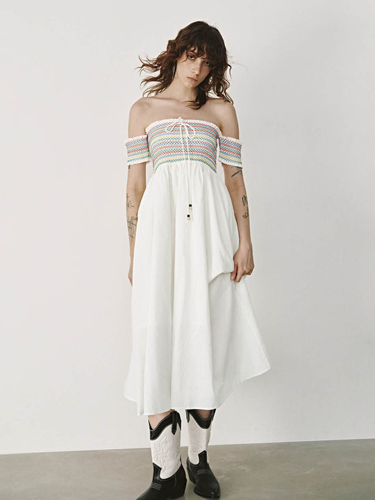 Off Shoulder A-Line Dresses