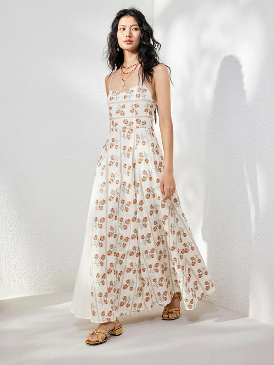 Halter Neck Floral A-Line Mini Dresses