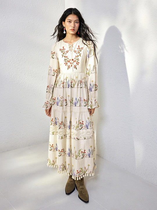 Robes trapèze florales