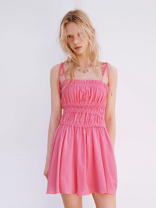 Lightweight Spaghetti-Strap A-Line Mini Dress