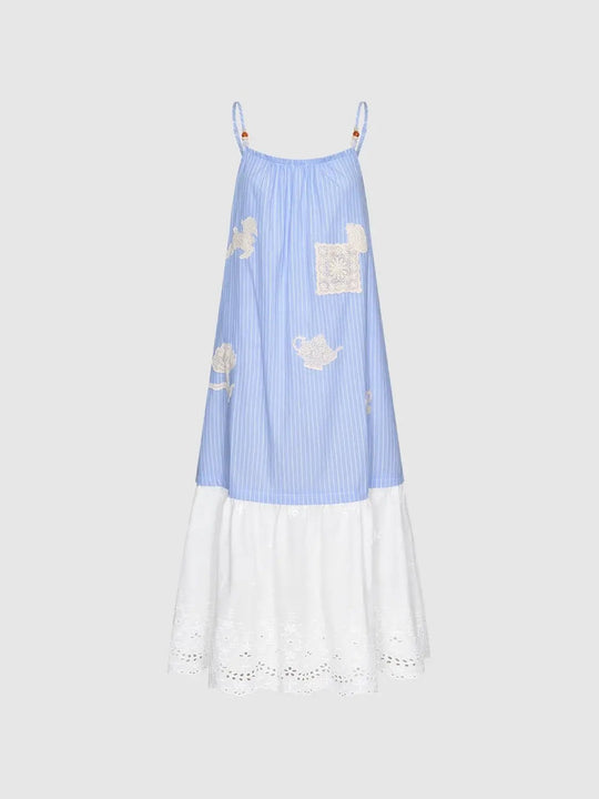 Cotton Lined Strappy Maxi Dress