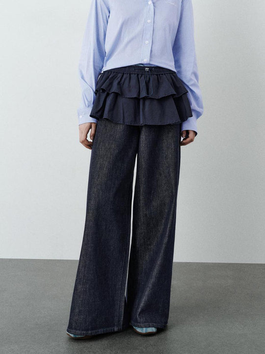 Jupe Jean superposée en denim