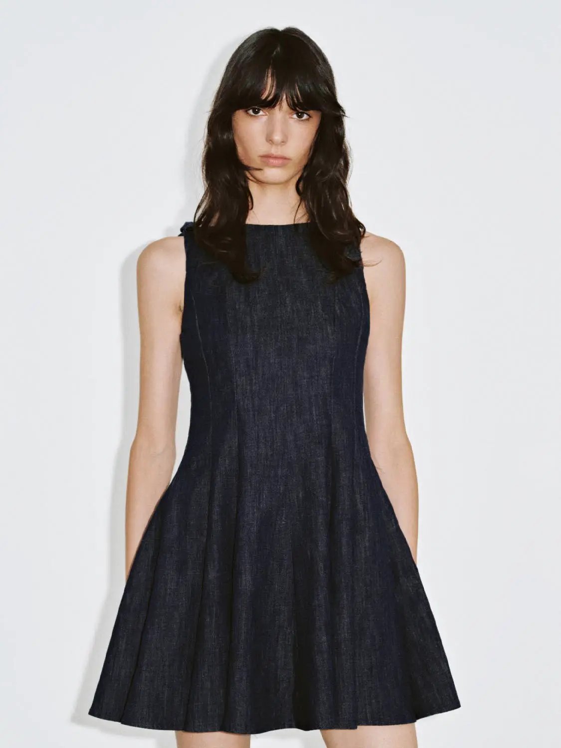 Denim Mini Dresses, Blue / M Denim Mini Dresses, Blue / M