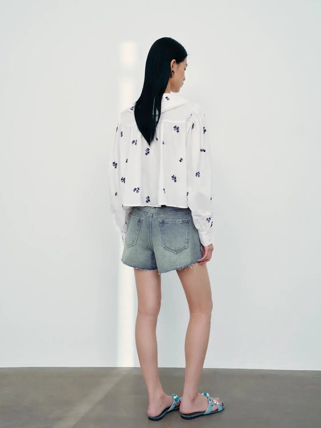 Belted Raw Hem Denim Shorts by Urban Revivo Fashion