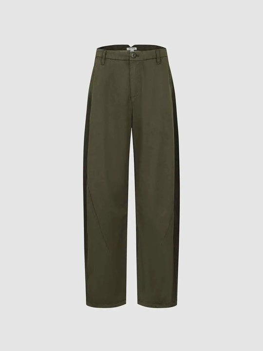 Relaxed Side Stripe Lyocell Cotton Blend Pants