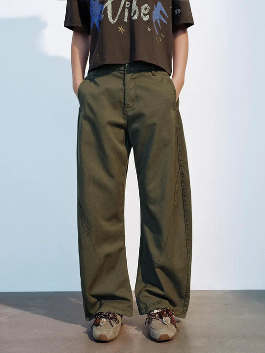 Relaxed Side Stripe Lyocell Cotton Blend Pants