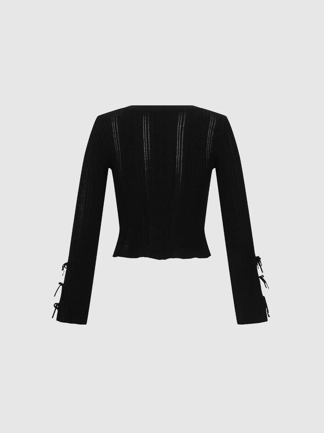 Bow Décor Knitted Cardigans by Urban Revivo Fashion
