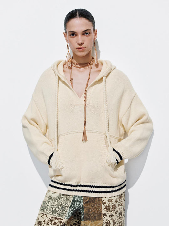 Camisetas de manga larga de punto con cordón