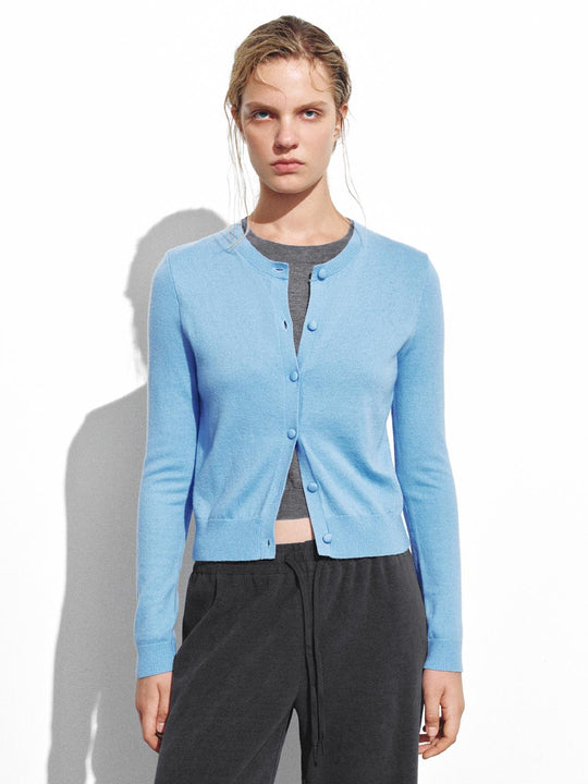 Crew Neck Button Up Knitted T-Shirts