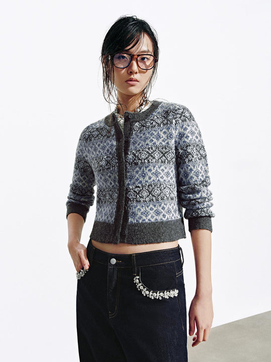 Cárdigans de punto con ribete de contraste