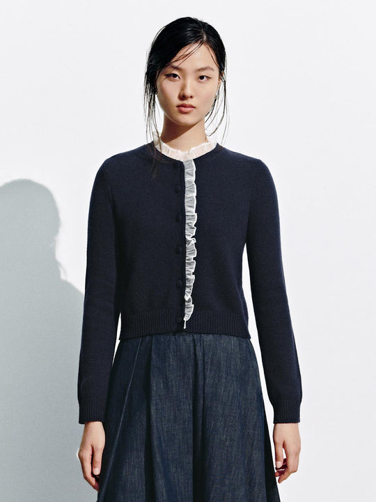 Lace Hem Knitted Cardigans