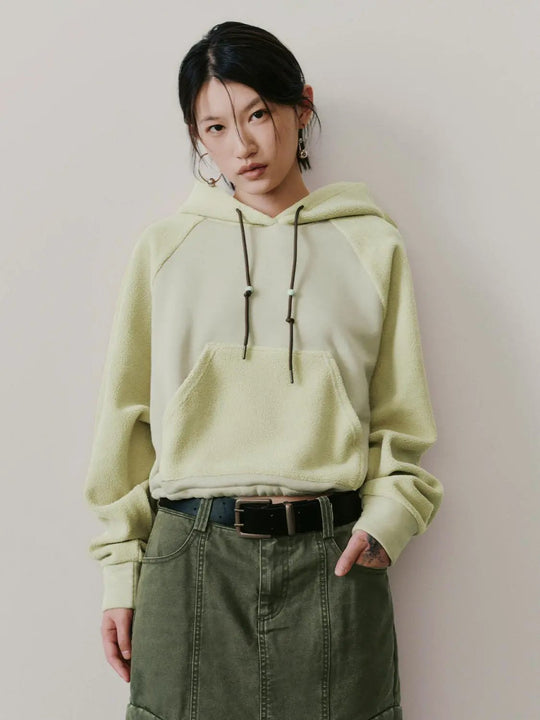 Cozy Soft Knit Hood Drawstring Everyday Sweatshirt