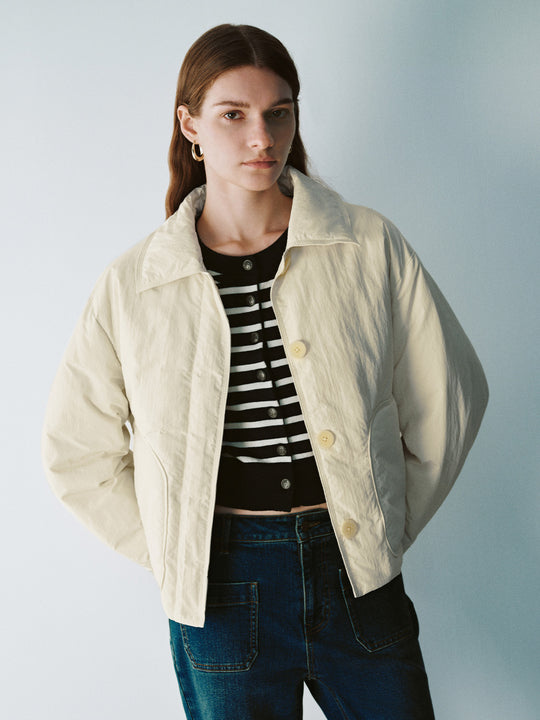 Capispalla imbottiti con colletto a camicia