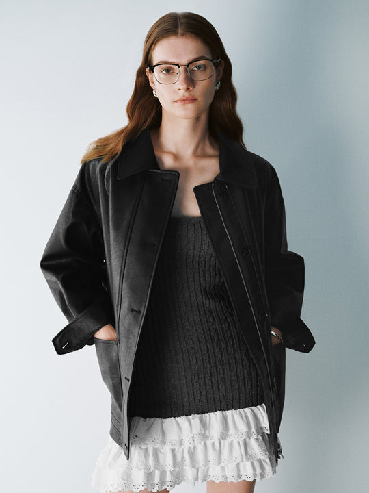 Leather Loose Jacket