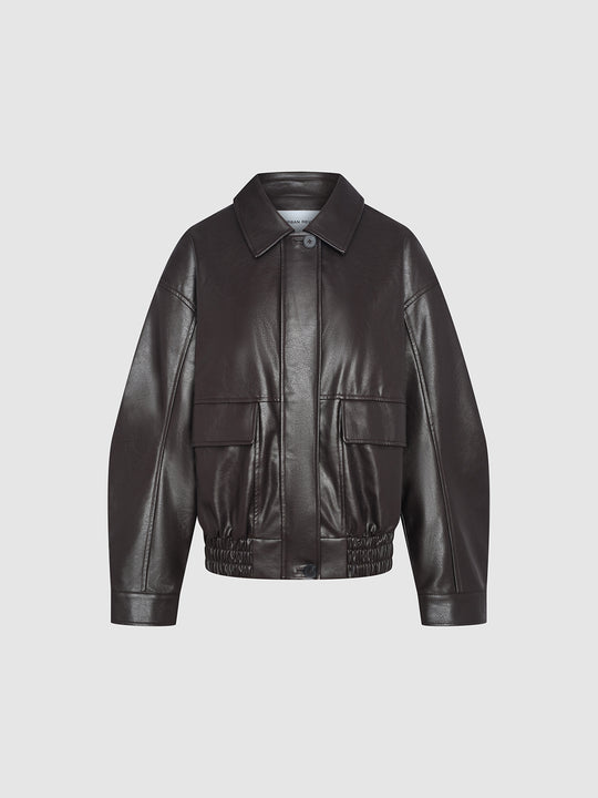 Chaquetas de cuero vegano sueltas