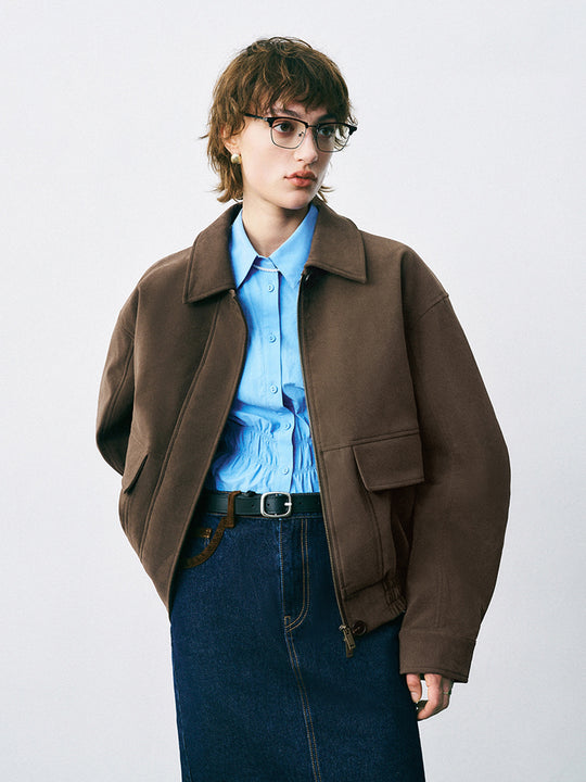 Vestes amples à col chemise