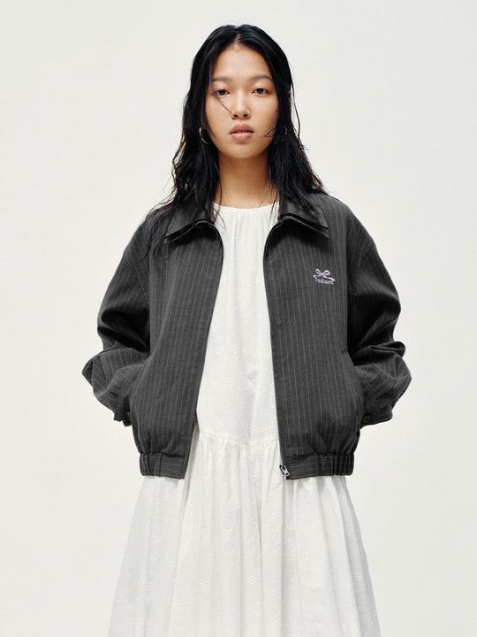 Contrast Striped Collared Jackets