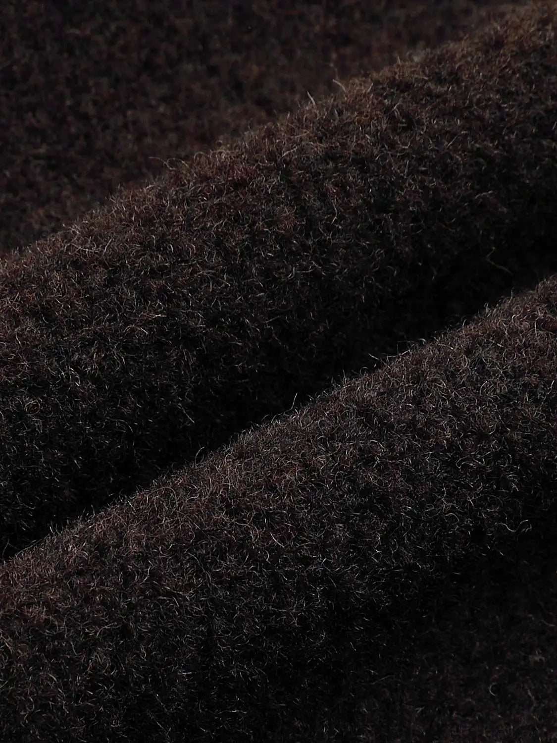 Coat fabric close-up in dark charcoal textured material by Urban Revivo Fashion