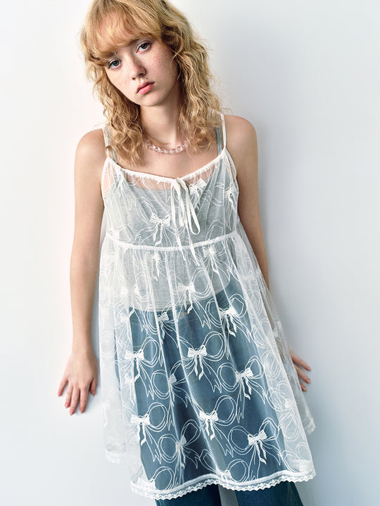 Cami Schleifenmuster Oberhemd