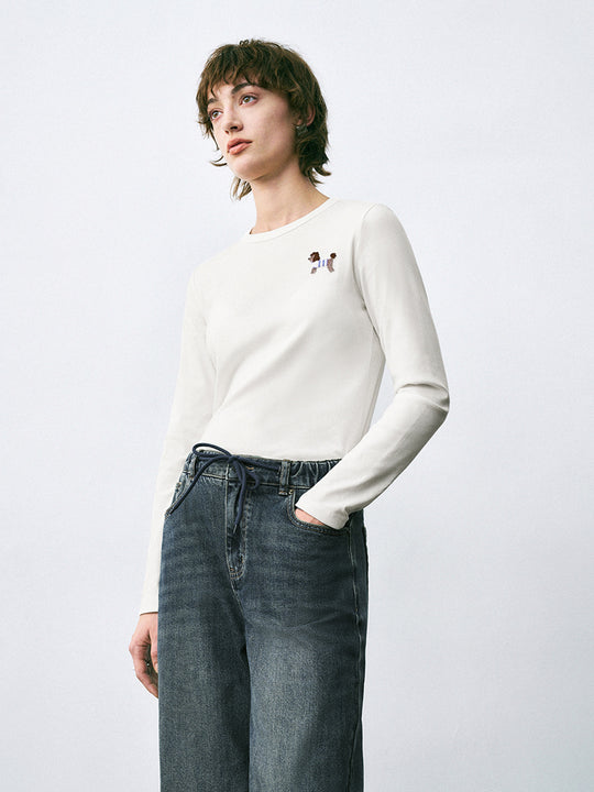 T-shirt a maniche lunghe regolari