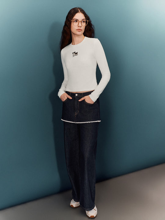 Magliette a maniche lunghe attillate