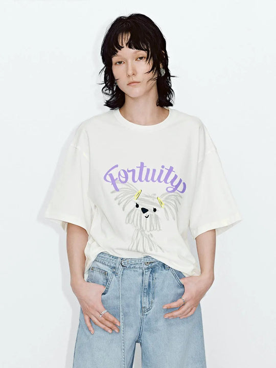Fortuity Graphic Print Cotton Loose Fit T Shirt