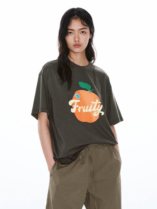 Fruity Graphic Cotton  Everyday Wear T-Shirts