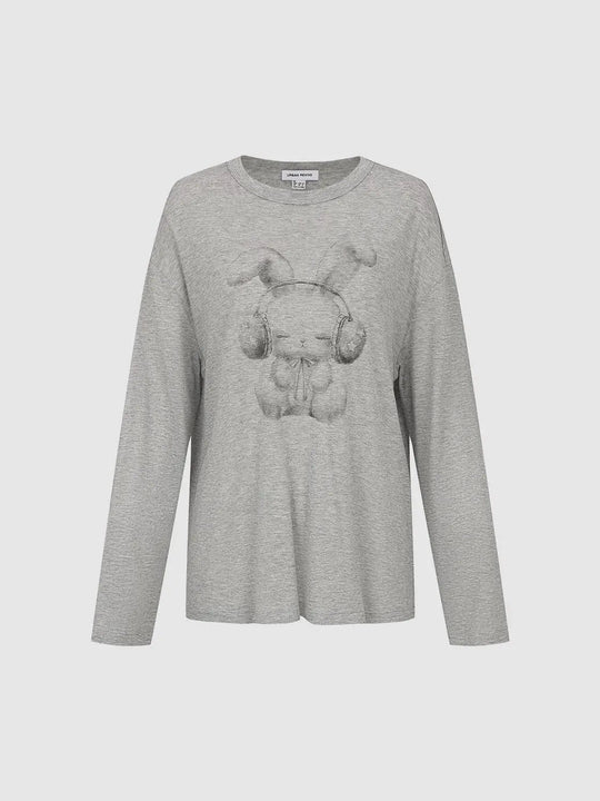 Lyocell Graphic Print Sweatshirt