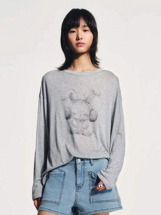 Graphic Print Long Sleeve T-Shirt