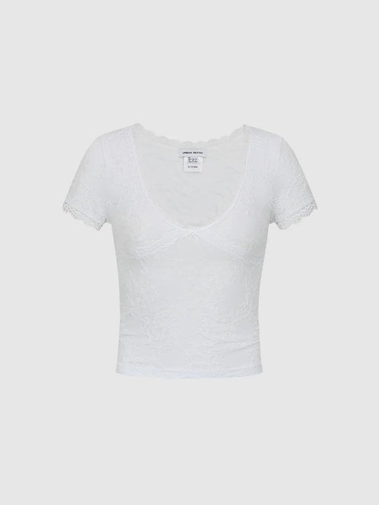 Short Sleeve Lace T-Shirt