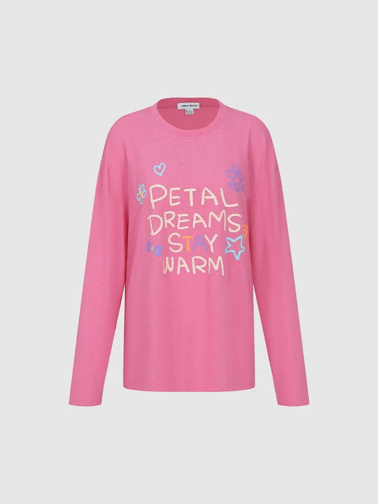Petal Dreams Stay Warm Cotton Blend T-shirt