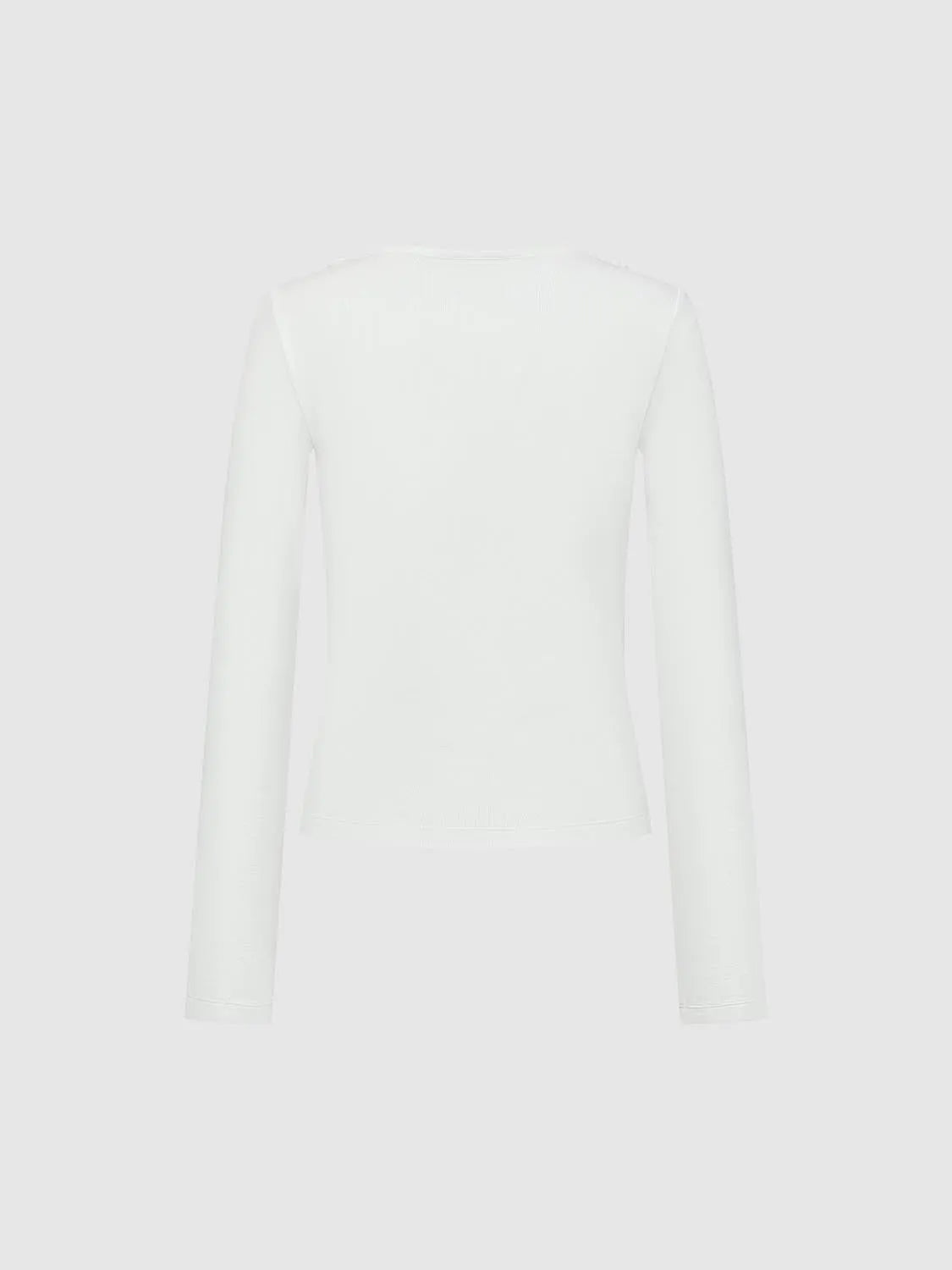 T-shirt by Urban Revivo Fashion, white long-sleeve, back view