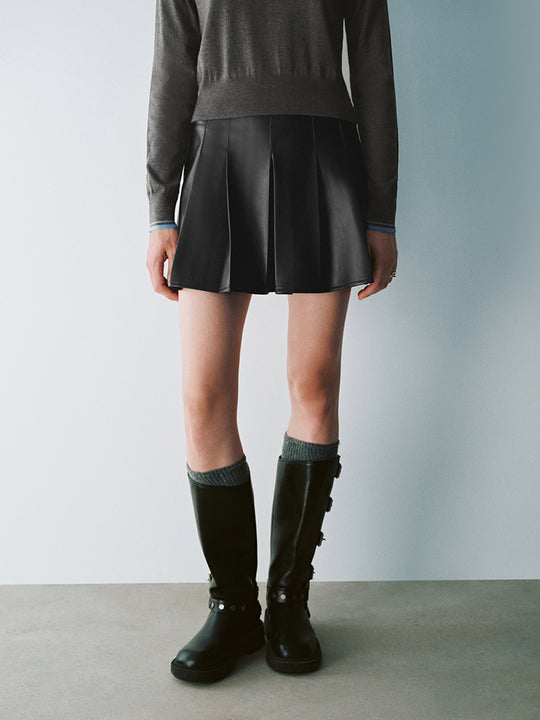 A-Linienröcke aus Leder