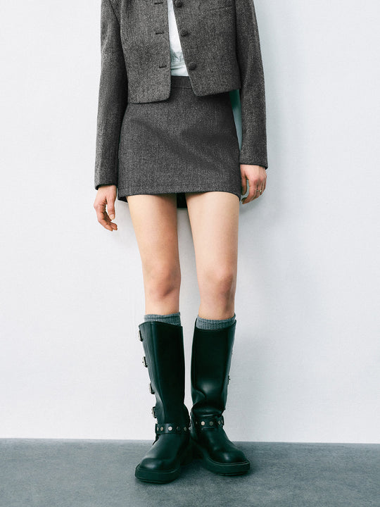 Jupes trapèze à carreaux