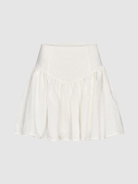 Pleated A-Line Mini Skirts