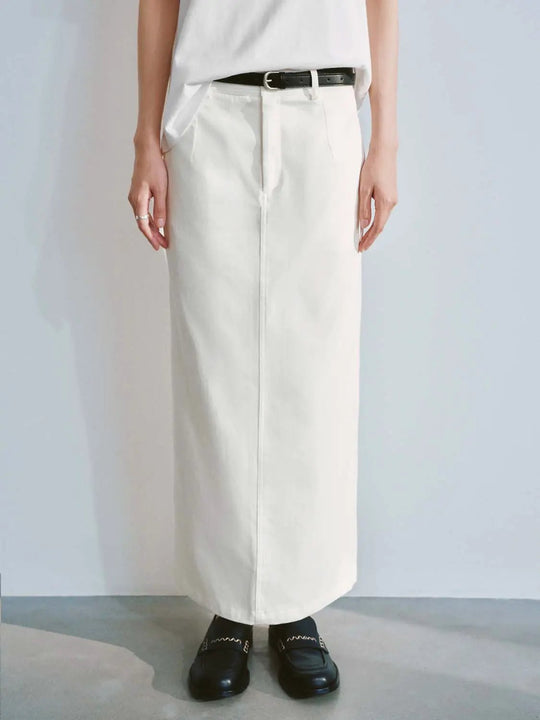 Jupes midi droites avec ceinture