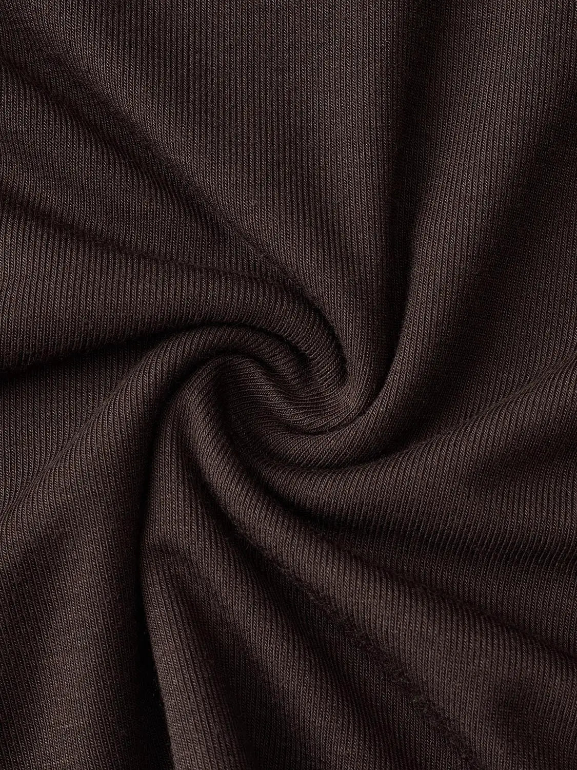 A-Line Skirt in brown ribbed fabric, close-up texture