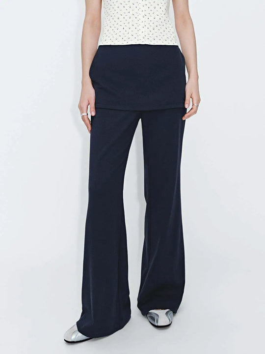 Pantalons à jambes évasées superposées
