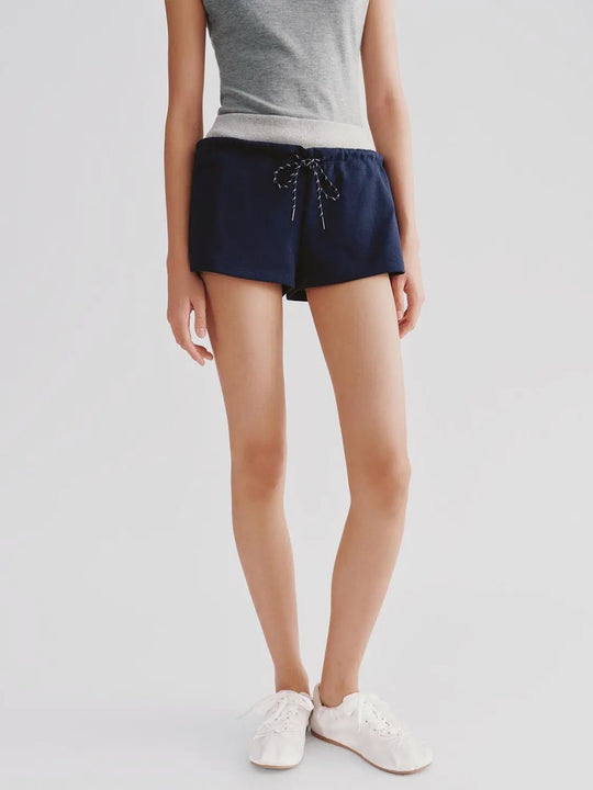 Cotton Polyester Blend Drawstring Pull On Shorts