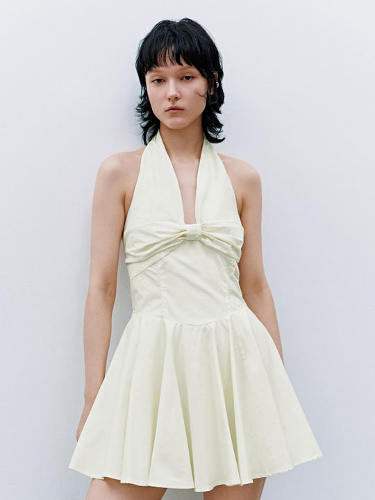Halter Neck A-Line Mini Dresses
