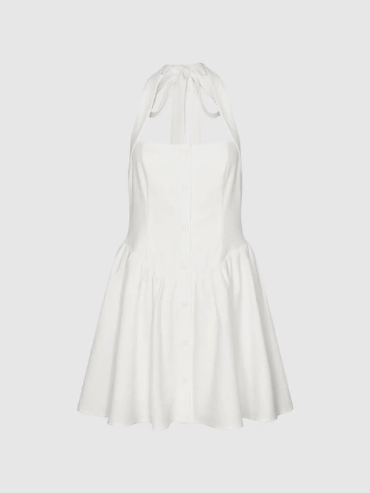 Thick Stretch Fabric Lined Dress