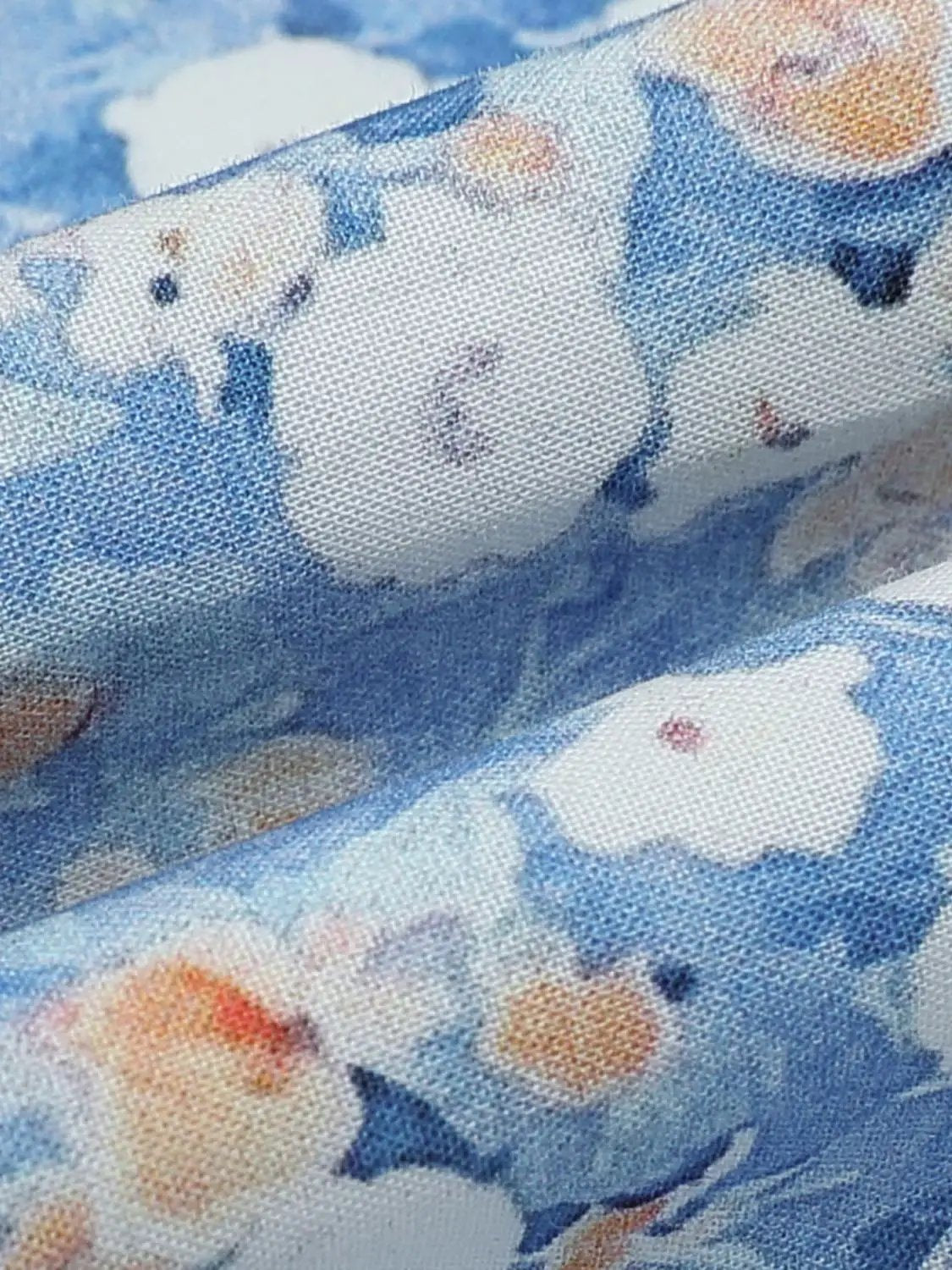 A-Line dress with blue floral print fabric by Urban Revivo Fashion