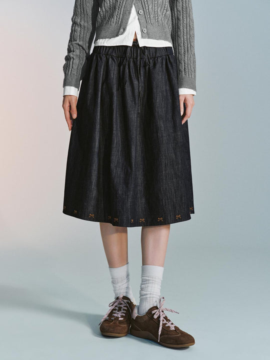 Ruffle Detail Mini Denim Shirts