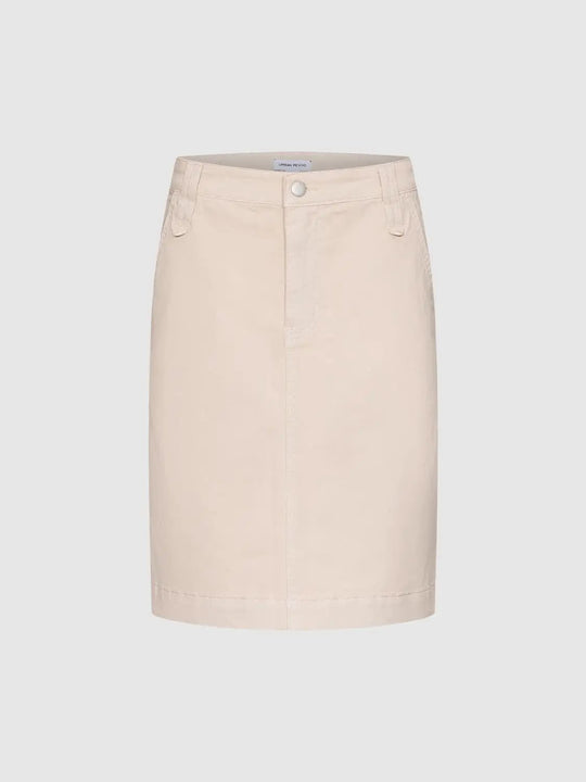 Slight Stretch Cotton A-line Straight Skirt