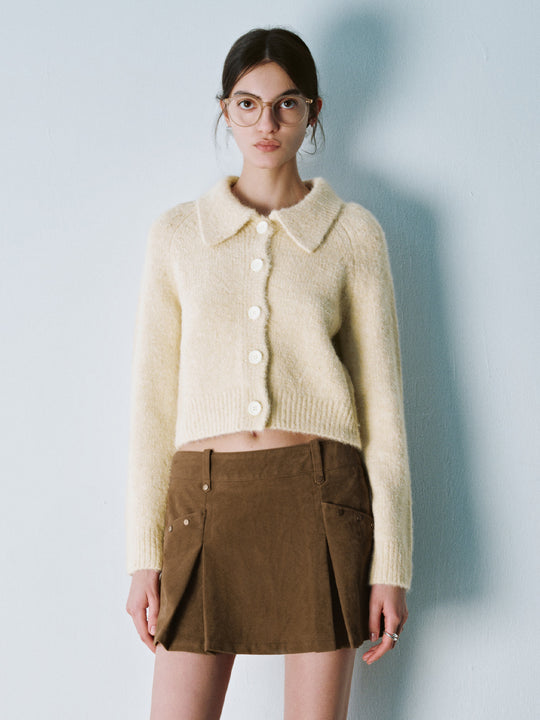 Cardigans tricotés à col chemise