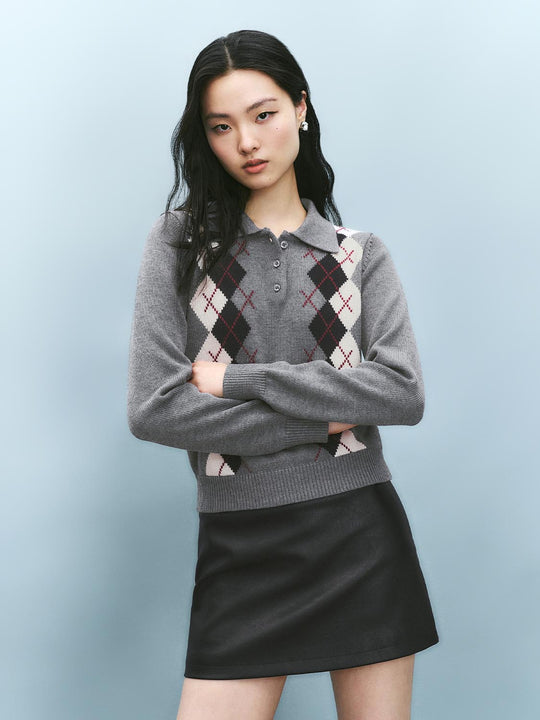 Button Half Placket Knitted T-Shirts